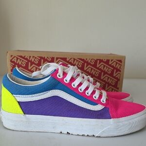 Vans Colorful Canvas Sneakers - Pink, Purple, Blue, Yellow